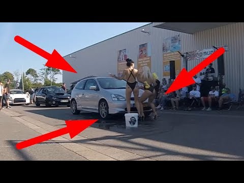 RISING-SUN 2018 SAARLAND | Exhaust Battle STI R33 R35 | SEXY CAR WASH