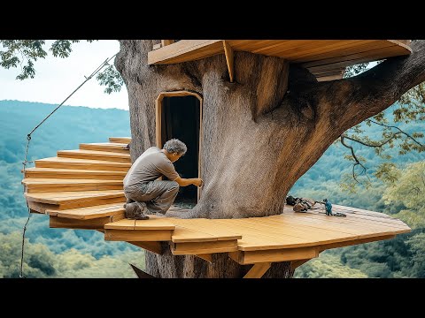 Man Builds Secret House on the Tallest Tree | Start to Finish by @ArtSportArtSport