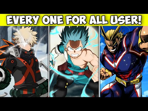 All 11 One For All Users in My Hero Academia Explained (Deku, Bakugo...)