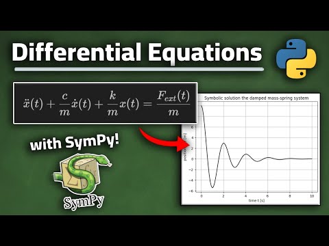 SymPy Tutorial || Solving Differential Equations symbolically! || Physics with Python