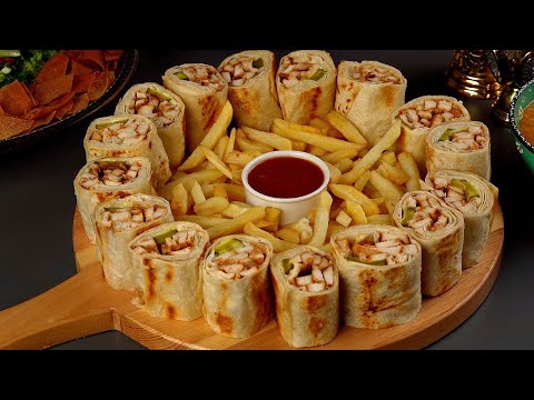 شاورما دجاج وفتوش وشوربة 🔥 الفطور المفضل عند عائلتي فطور خمس نجوم