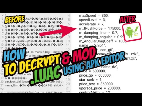 How to decrypt and Mod (.Luac) files Using Apk editor
