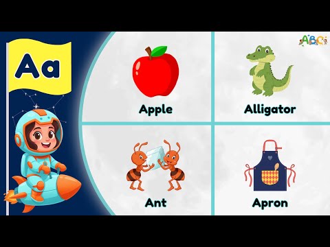 ABC Learning for Toddlers with Alphabet Words from A to Z | ABC Flashcards for Kids