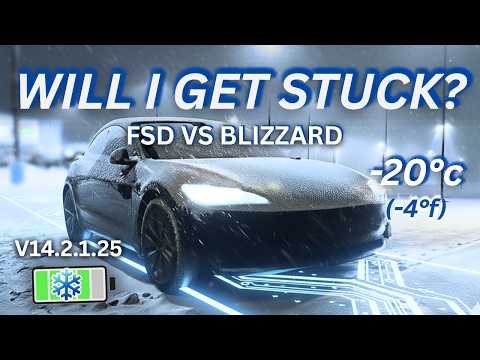 Does Tesla FSD handle Blizzard Aftermath in Canada? V14.2.1.25