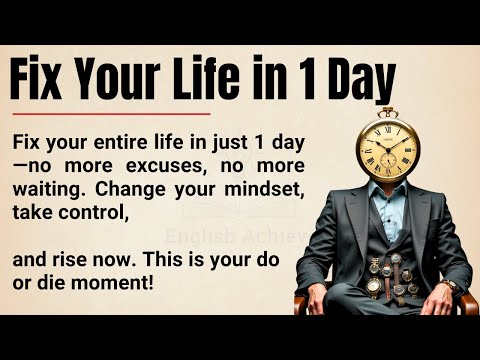 Fix Your Entire Life in 1 Day 🔥|| No More Excuses, Just Action || Do or Die || Graded Reader✅