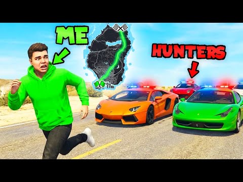 GTA 5 CROSS MAP on FOOT Manhunt