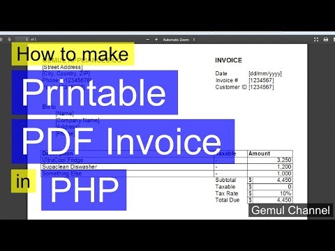 How to make printable PDF Invoices in PHP | PHP FPDF Tutorial #1 [Repost, improved audio]