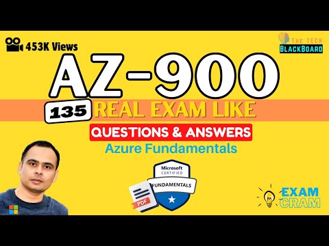 AZ-900 Exam Questions | 135 Real Exam Questions | Pass AZ-900 in 2 HR | PDFs (Exam Cram💡)