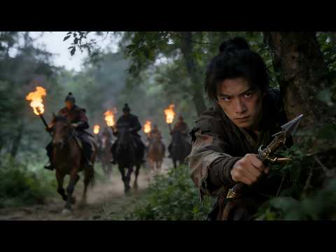 Rebels night attack fleeing youth. He is peerless kungfu master, slaughters all pursuers!