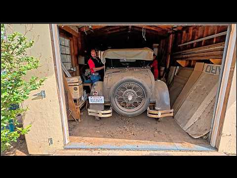 1929 Ford Roadster Dad Bought New - Rescue, First Wash in 51 Years, Start Up