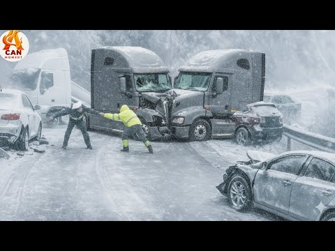 Icy Road Madness Caught on Camera - INSANE Winter Driving Chaos #10