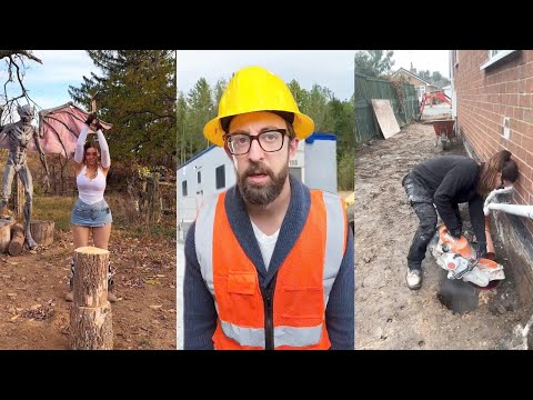 Smart construction skills and workers leave onlookers amazed👷✅ #hacks #skills #amazing