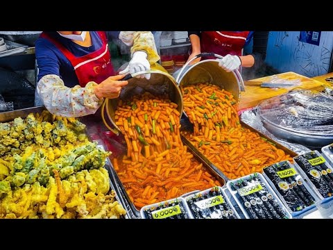 시장 입구까지 줄서는 떡볶이 성지?! 부어도 부어도 순식간에 팔리는 곳! Korean street food