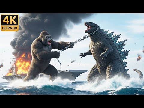 When Titans Collide: Kong vs Godzilla Cinematic Fight!