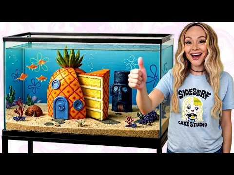 I Built A Bikini Bottom Fish Tank CAKE!