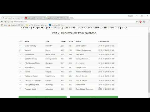 Using tcpdf generate pdf in php from mysql database part2