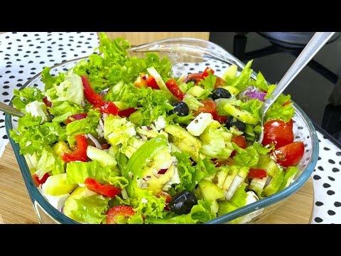 Very healthy and quick salad! It's so delicious that I make it almost every day!