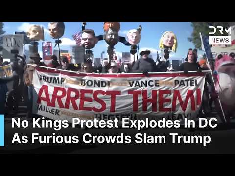 Furious Crowds Storm DC Streets In Explosive No Kings Protest Against Trump | DRM News | AC1F