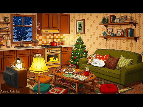 a wonderful 1960s christmas night in grandmother's cottage🎄 classic christmas music for relax & rest