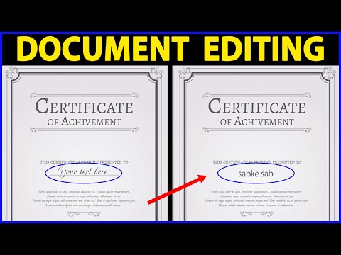 How to Edit Document in Photoshop | Document Editing Photoshop | Document Edit | Certificate Edit