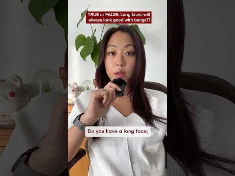 Bangs don't always work for long faces!! #facialproportions #hairstyletips