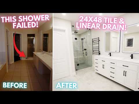 This Shower FAILED! Bathroom Remodel w/Linear Drain