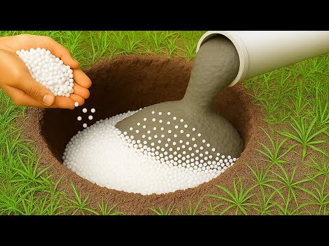 Few people know this secret! Free energy source from cement, styrofoam and PVC pipes