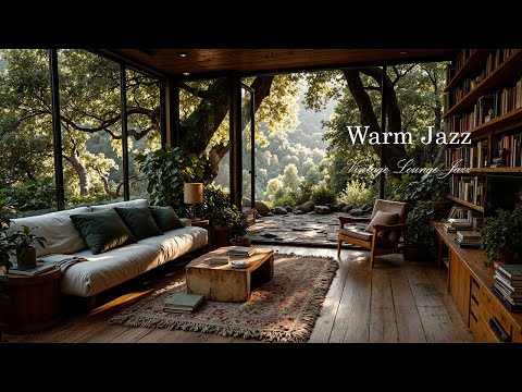 Peaceful Morning Jazz in Forest Ambience | Warm Atmosphere with Nature Jazz Background for Relaxing