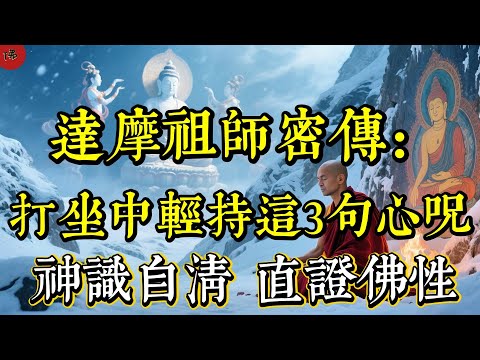 達摩祖師密傳：打坐中輕持這3句心咒，神識自清，直證佛性|佛教 |佛學知識|修心修行|禪悟人生 |南無阿彌陀佛|養生|談佛心安