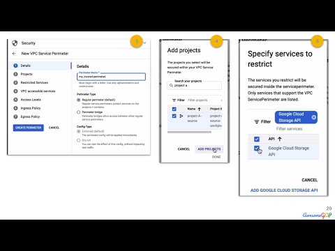 PCA 23 - VPC Service Controls, service perimeter for cloud storage buckets