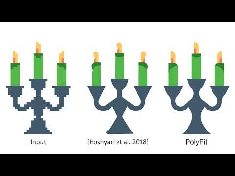 PolyFit: Perception-aligned Vectorization of Raster Clip-art via Intermediate Polygonal Fitting