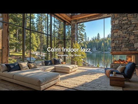 Calm Indoor Jazz Music For Relieve Stress | Gentle Jazz Ambience & Nature Sound To Deep Relaxation