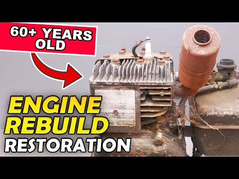 RUSTY OLD 1960'S ENGINE PERFECT RESTORATION