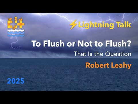 Lightning Talk: To Flush or Not to Flush? - That Is the Question - Robert Leahy - C++ on Sea 2025