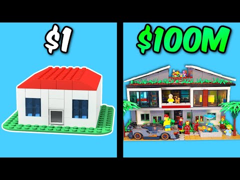 $1 vs $1000 Lego Home...