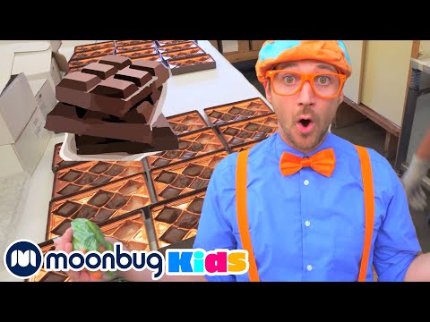 Блиппи на шоколадной фабрике | 60 минут | Обучающие видео для детей | Blippi