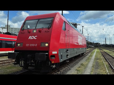 Führerstandsmitfahrt Streckenkunde Singen Hohentwiel Graben Neudorf Gäubahn Br 101 nervige Sifa 4K
