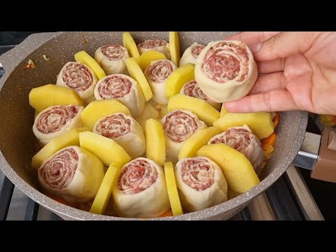 ЦАРСКАЯ ВКУСНОТА ИЗ ФАРША И КАРТОШКИ! ОЪЕДЕНИЕ БЕЗ ВОЗНИ НА УЖИН ИЛИ НА ОБЕД! ОХ КАКАЯ ВКУСНЯТИНА!"