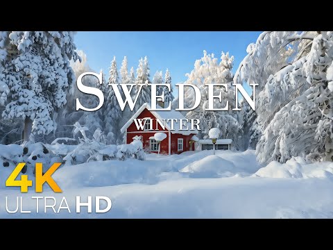 Winter in Sweden 4K Ultra HD • Enchanting Nordic Wonderland & Relaxing Calming Music Film