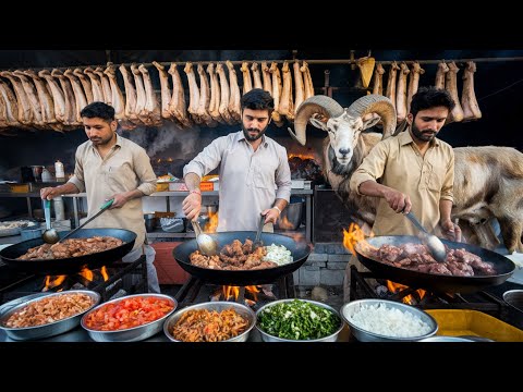 AMAZING ! MUST-TRY STREET FOOD | MUTTON ROSH | MEAT KARAHI | INCREDIBLE COOKING SKILLS - BEST FOODS