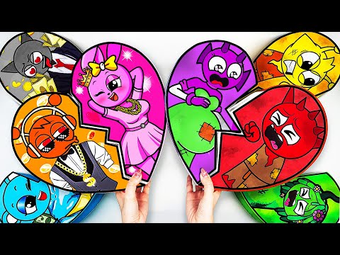 💖Paper DIY💖Incredibox COUPLE Love SPRUNKI RICH & POOR Blind Box Unboxing | How To Make ASMR