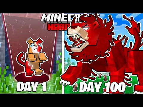 I Survived 100 Days as a BLOOD LION in HARDCORE Minecraft