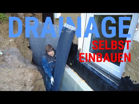 #Drainage um #Keller verlegen | #Noppenbahn richtig einbauen | Keller trockenlegen Teil 2