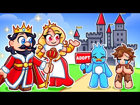 Milo and Chip PLUSHIES get ADOPTED by RICH ROYAL FAMILY in Roblox