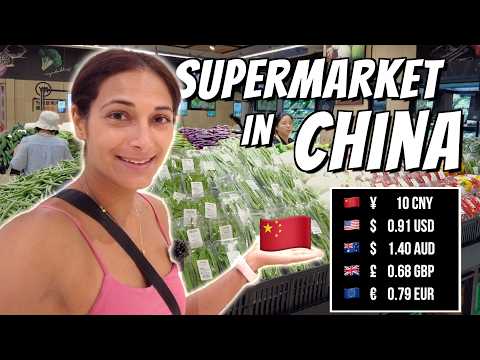 CHINA SUPERMARKET TOUR with PRICES | The real cost of living in China 🇨🇳