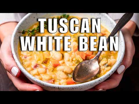 This Creamy Roasted Garlic Tuscan White Bean Soup Was Made For Cold Weather