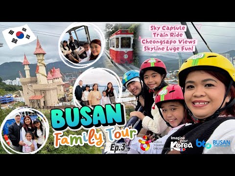 BUSAN Family Tour Begins 🇰🇷 Sky Capsule + Train Ride | Cheongsapo + Luge! MelaSon Family Vlog Ep. 3