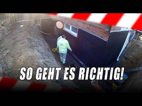 Water in the basement? How to properly seal your basement wall! | The guy with the excavator