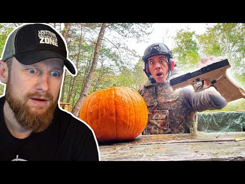 So GEFÄHRLICH ist eine Schreckschusswaffe! - Mattin Test am Kürbis | Fritz Meinecke reagiert