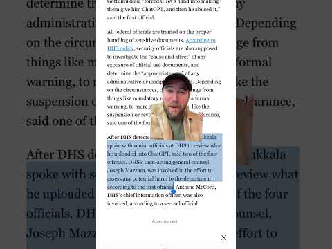 Trump’s cyber chief uploaded sensitive docs to ChatGPT